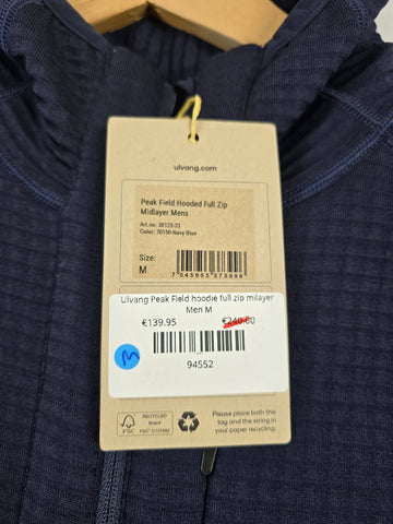 Ulvang Peak Field hoodie full zip milayer Men M