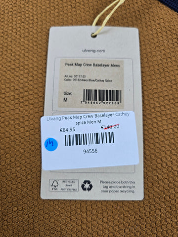 Ulvang Peak Map Crew Baselayer Cathay spice Men M