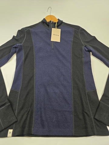 Ulvang Peak Map Half Zip Baselayer Navy Blue Men M