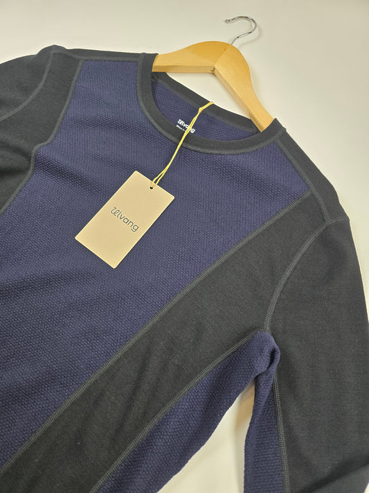 Ulvang Peak map Crew Baselayer Navy Blue Men M