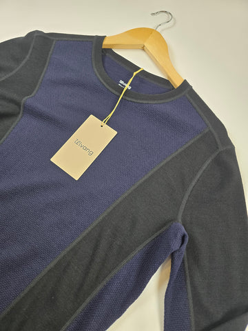 Ulvang Peak map Crew Baselayer Navy Blue Men M