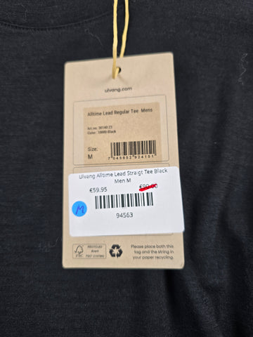 Ulvang Alltime Lead Straigt Tee Black Men M