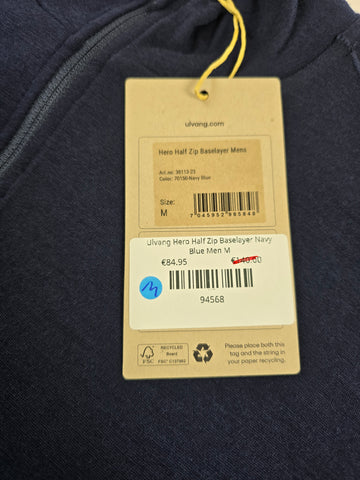 Ulvang Hero Half Zip Baselayer Navy Blue Men M