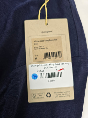 Ulvang Alltime Lead longsleeve Tee Navy Blue  Mens M