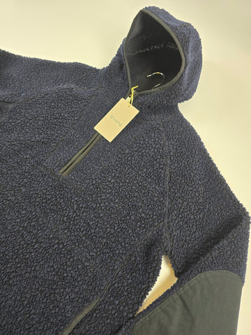 Ulvang Re Orbit Hooded Half Zip Wool Pile Navy Blue Men M