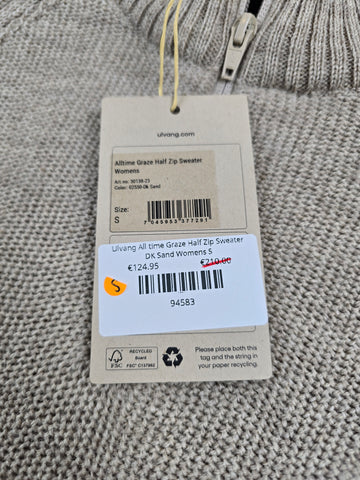 Ulvang All time Graze Half Zip Sweater DK Sand Womens S