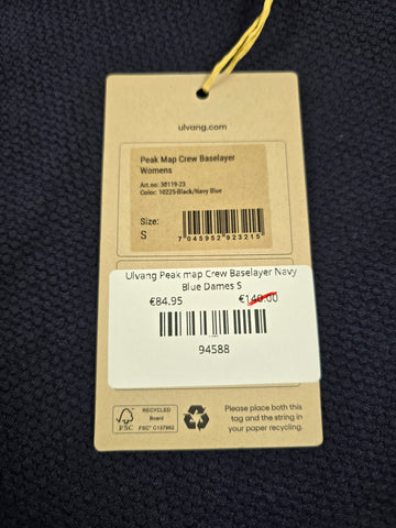 Ulvang Hero Crew Baselayer provence blue Womens S