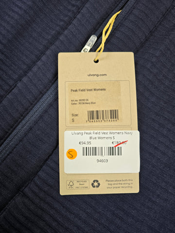 Ulvang Peak Field Vest Womens Navy Blue Womens S