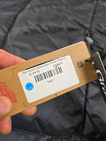 Rab Ascent Jacket Black Heren Medium