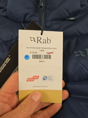 Rab Ascent Jacket Tempest Blue Heren Large