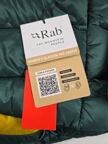 Rab Glaceon Pro Jacket Wmns Eucalyptus Green Dames M