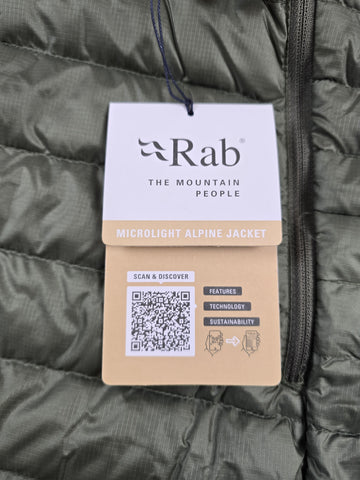 Rab Microlight Alpine Jacket Light Khaki Heren X-Large