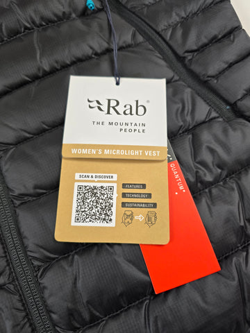 Rab Microlight Vest Wmns Black Dames S