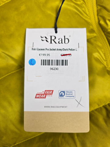 Rab Glaceon Pro Jacket Army/Dark Pollen L