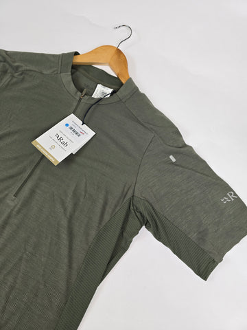 Rab Cindercrino Zip Tee Light Khaki M