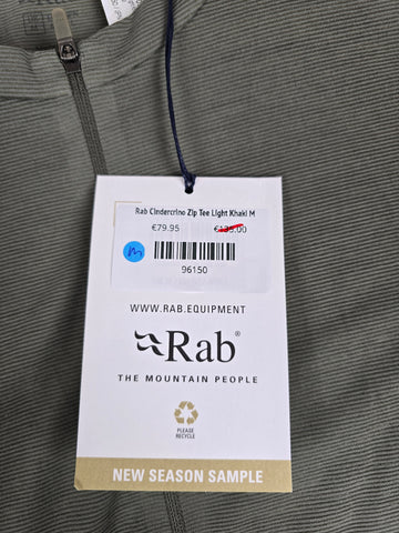 Rab Cindercrino Zip Tee Light Khaki M