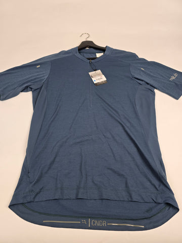 Rab Cindercrino Zip Tee Orion Blue M