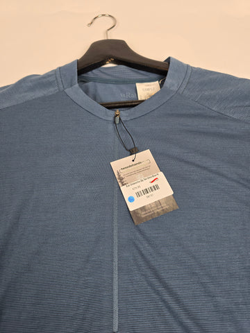 Rab Cindercrino Zip Tee Orion Blue M