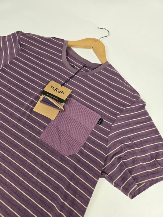 Rab Rivelin Stripe Pocket Tee Iris Stripe M