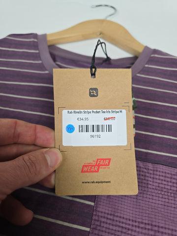 Rab Rivelin Stripe Pocket Tee Iris Stripe M