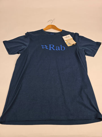 Rab Stance Logo Tee Tempest Blue L