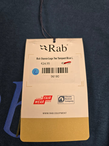 Rab Stance Logo Tee Tempest Blue L