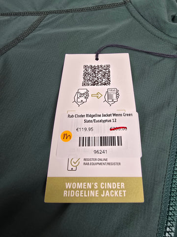 Rab Cinder Ridgeline Jacket Wmns Green Slate/Eucalyptus 12