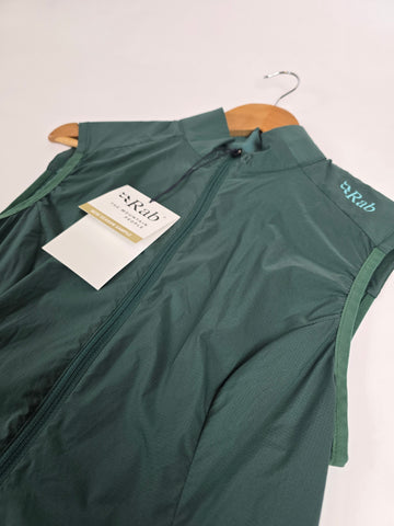Rab Cinder Windveil Vest Wmns Green Slate 10