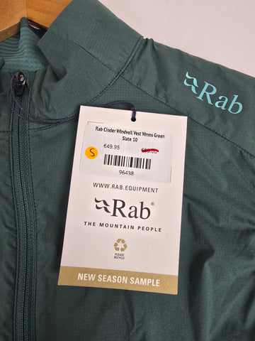 Rab Cinder Windveil Vest Wmns Green Slate 10