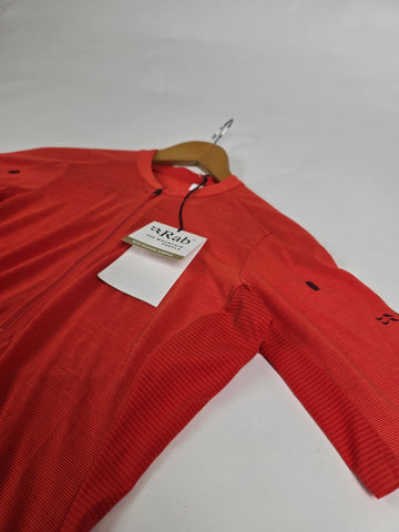 Rab Cindercrino Zip Tee Wmns Red Grapefruit 10