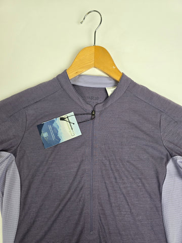 Rab Cindercrino Zip Tee Wmns Purple Sage 10