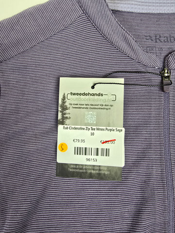 Rab Cindercrino Zip Tee Wmns Purple Sage 10