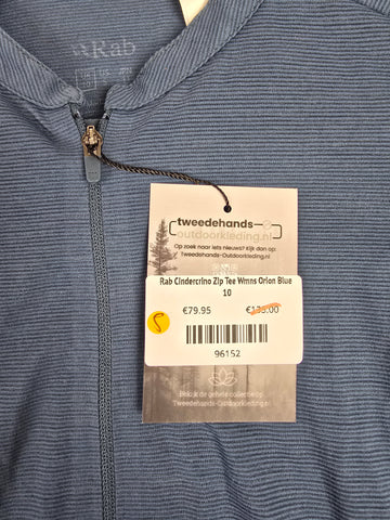 Rab Cindercrino Zip Tee Wmns Orion Blue 10