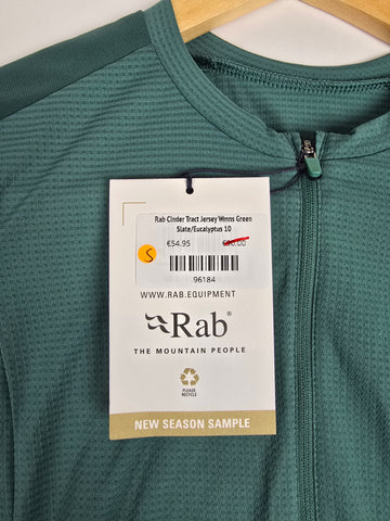 Rab Cinder Tract Jersey Wmns Green Slate/Eucalyptus 10