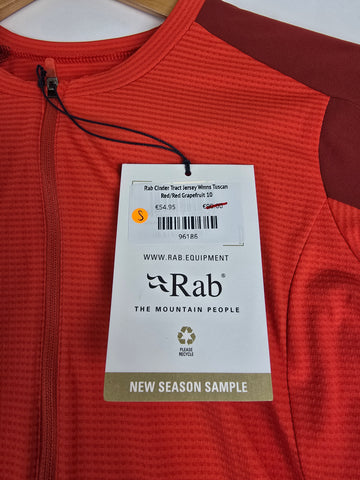 Rab Cinder Tract Jersey Wmns Tuscan Red/Red Grapefruit 10