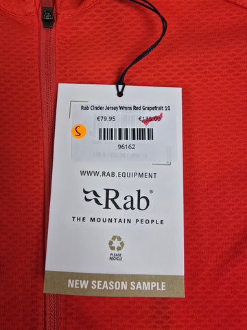 Rab Cinder Jersey Wmns Red Grapefruit 10