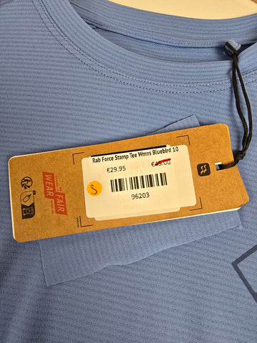 Rab Force Stamp Tee Wmns Bluebird 10