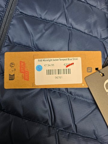 RAB Microlight Jacket Tempest Blue Small