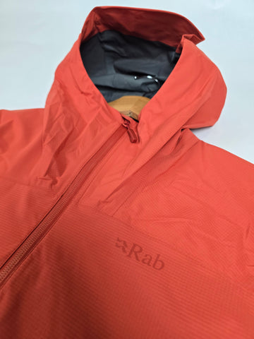 RAB Downpour Light Jacket Wmns Red Grapefruit Size 14