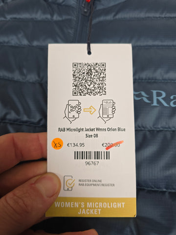 RAB Microlight Jacket Wmns Orion Blue Size 08