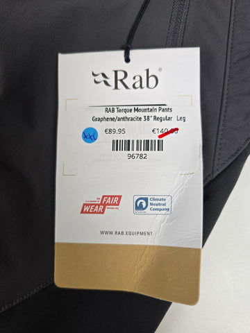 RAB Torque Mountain Pants Graphene/anthracite 38" Regular   Leg