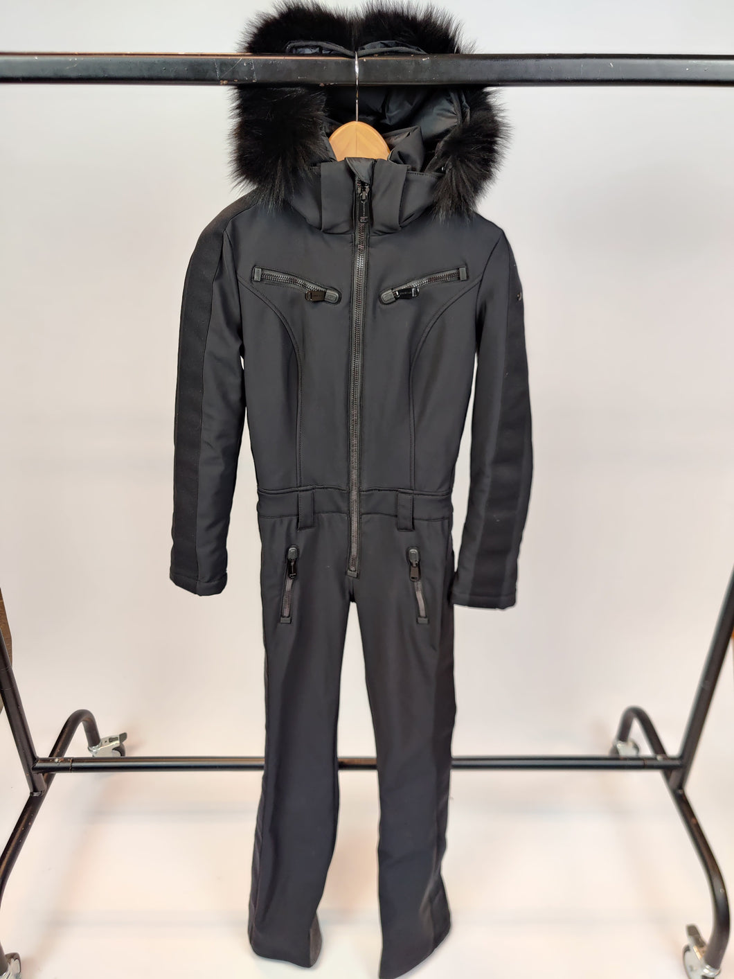 Goldbergh Parry Faux Fur Ski Suit Black Zgan! Dames 36
