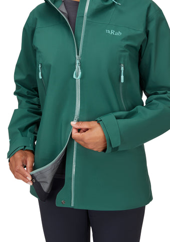 Rab Kangri GTX Jacket Wmns Green Slate Size 12