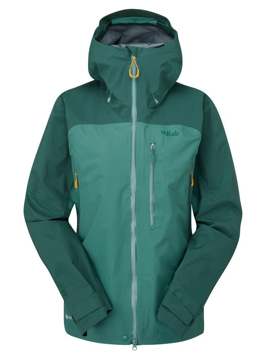 Rab Latok Mountain GTX Jacket Wmns Green Slate Eucalyptus Size 12