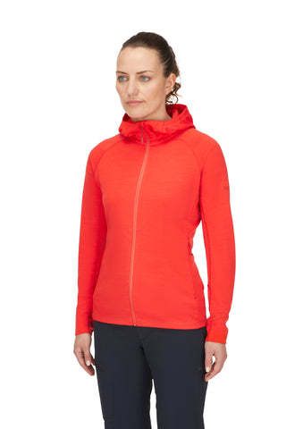 Rab Planar Hoody Wmns Red Grapefruit Size 10