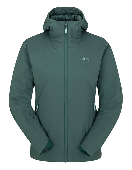 Rab Xenair Alpine Light Jacket Wmns Green Slate Size 10