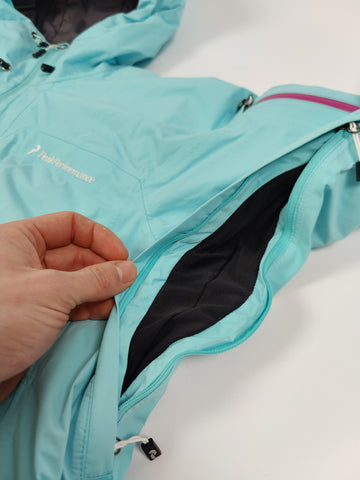 Peak Performance Goretex Skipak Turquoise Wit Dames XL